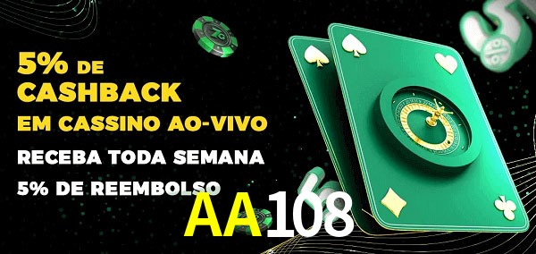 Promoções do cassino ao Vivo AA108